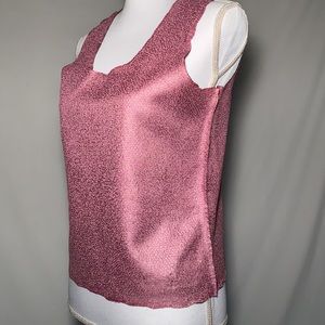 Pow Wow 100% polyester textured sleeveless T size small NWT